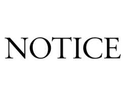 Shop Notice